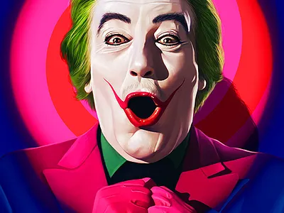 Cesar Romero Joker batman cinema digital art digital arts digital painting illustration joker movie movie poster