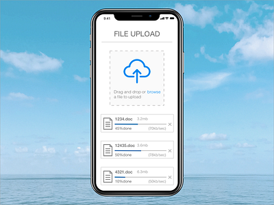 file upload(iphone) dailyui31