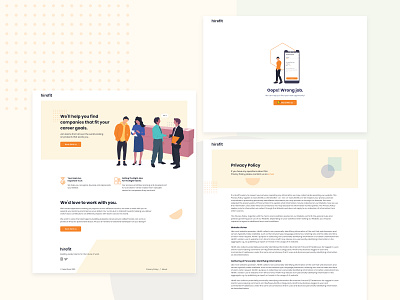 Hirefit - Minimalist Landing Page homepage interface landingpage minimal design responsive responsive website ui web design website