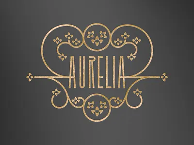 Aurelia logo concept art art deco art nouveau art noveau blossom branding concept elegant floral flower flowers illustration jugendstil lettering logo postmodern secession typography vector