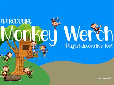 [FREE FONT] Monkey Werch - Decorative font design font font bundle font design fonts illustration lettering logo font typeface typography