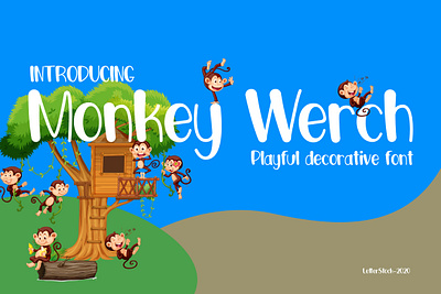 [FREE FONT] Monkey Werch - Decorative font design font font bundle font design fonts illustration lettering logo font typeface typography