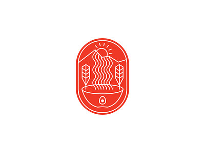 Noodle Hunt arrow badge logo bowl egg food food logo hunt hunting line illustration line logo logo design logo designer mountain nature noodle noodle illustration noodle logo playful ramen sun