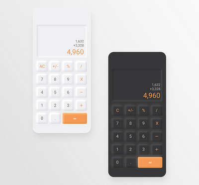 Calculator #DailyUI 004 calculator calculator ui daily ui dailyui design mobile design ui