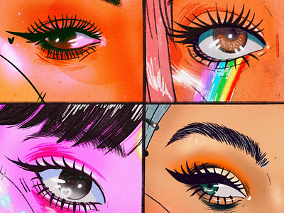 Eyes 1 art digitalart drawing eyes illustration makeup model portrait ui web