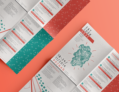 Vege Fesival Leaflet Design (Eat, Cook, Love) cooking design designconcept designideas editorial festival font freelance freelance designer graphic design illustraion ilustrator indesign leaflet leaflet design poster posterdesign typography vector vegetarian