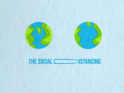 Social Distancing design illustration typography vector