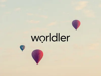 Worldler air air balloon air balloon logo balloon clean clean logo custom logo logo logo design logo designer logodesign minimal negative space negative space logo wordmark