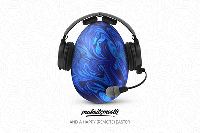 Happy Easter 2020 card design easter easter egg egg fluid gamer happy easter headphone headphones