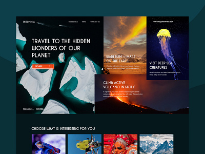 Travel Agency Website clean dark design elegant flat flat design minimalism minimalist nature simple travel trip typography ui ux web web design webdesign website