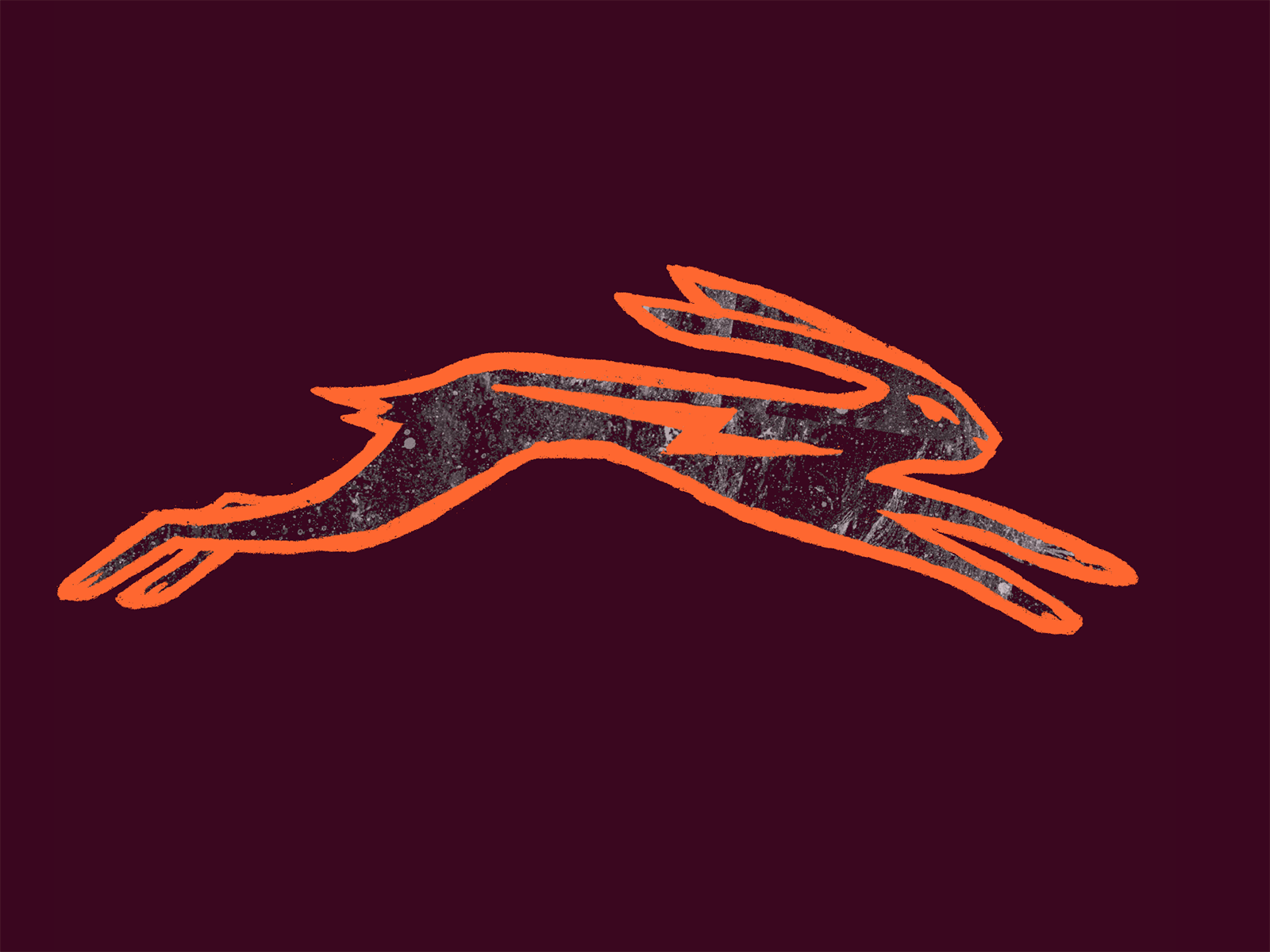 Run Rabbit, Run! animal cell animation design drawing fast full circle gif animation graphic design grunge texture hand drawn hare illustration lightning bolt logo loop animation rabbit logo rough running speed