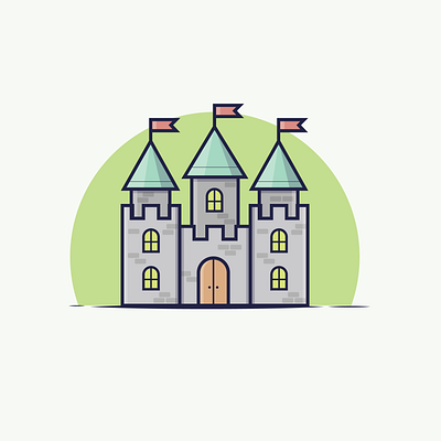 Castle - Flat Designs design digital digitalart graphicdesign graphics illustration illustrator inspired logodesigns vector vectorart