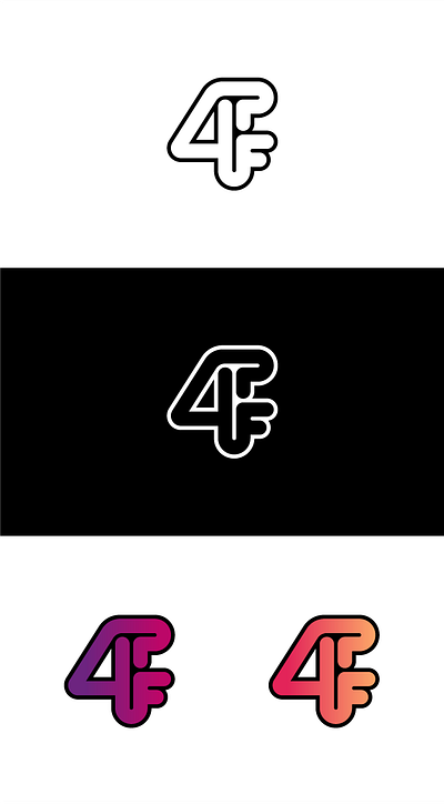 4PF LOGO animation design illustration logo minimal typography