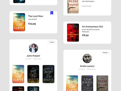 Daily UI Challenge #044 - Favorites book book app book cover daily ui daily ui 44 daily ui challenge purchase reader ui ui design writer