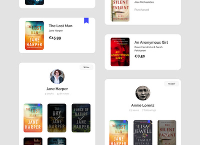 Daily UI Challenge #044 - Favorites book book app book cover daily ui daily ui 44 daily ui challenge purchase reader ui ui design writer