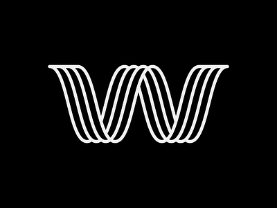 W - Waves branding design flow icon illustration letter logo mark symbol type typography w waves