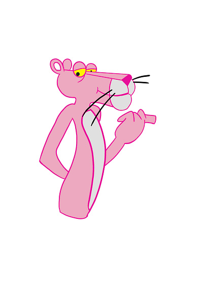 pink panther fanart cartoon cat character illustration pink panther