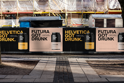 The Type Can - Beer Outdoor Ads. beer packaging print thetypecan typecan typography