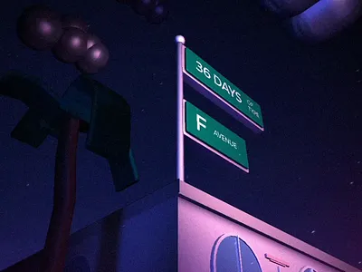 36 Days of Type - F 36 days of type 36dayoftype 36daysoftype 3d 3d animation ae aep after effects aftereffects animation c4d cinema cinema4d compton motion sign street street sign typography