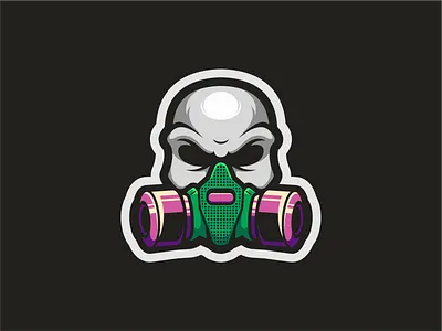 Toxic Skull branding esport esportlogo gaming icon logo poison simple skull sport sticker team toxic vector