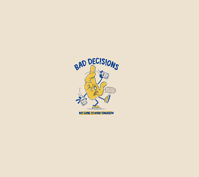 Bad Decisions brooklyn designer character design graphics illustration sticker design t shirt design tee design vector design