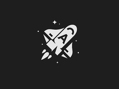 Rocket Logo dailylogochallenge flat logo rocket space stars