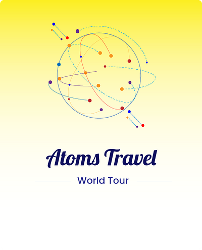 Atoms Travel illustration typography