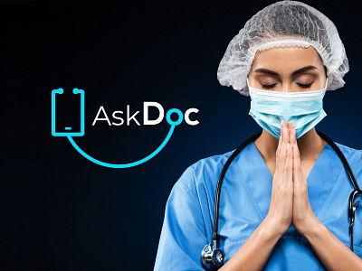 Ask Doc app design blue and white brand branding design doc doctor graphic design icon illustration logo deisgn medical care medical logo minimal logo mobile design phone app ui vector vectorart