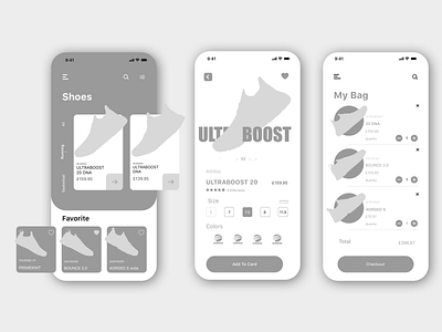 adidas concept wireframe adidas app concept design minimal minimalist sketch ui ux wireframe