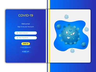 Covid-19 Login page Design app branding covid 19 flat design graphic design illustration login page login page design ui ux vector web website