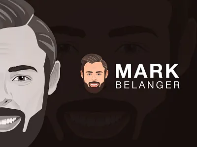 Mark Belanger photo to vector character logo branding branding design creative design illustration logo logo a day logo design logo design challenge photo to vector vector