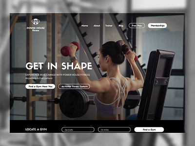 Power House Fitness branding design designer gym ui ux web webdesign