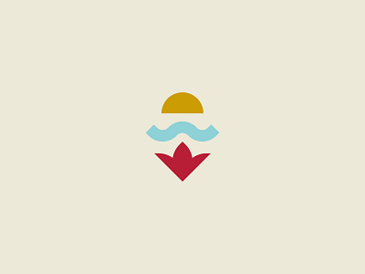 Symbrosia abstract balance earthy form graphic logo mark minimal seaweed shapes sun water