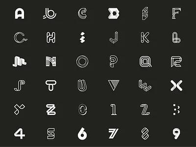 36 days of type ~ Full set 36daysoftype 36daysoftype07 alphabet icon icondesign illustrator lineicon logo monogram type typography typography logo vector vector art