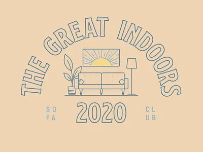The Great Indoors 2d branding design illustration type typography vector