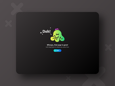 Daily UI 008: 404 Page 008 404 dailyui dark design error gradient illustration livedeck monster ui