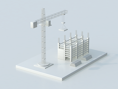 Сlean construction 3d cinema4d clean construction design maxon render