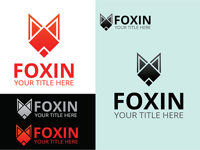 FOXIN BARNDING LOGO animal animals apps beauty entertainment fox fox business fox logo fox template fox vector icon illustration media orange simple simple fox solutions vector