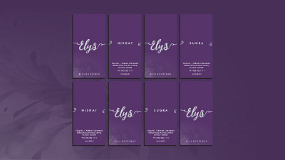 Business card concept for Elys Boutique best branding business card design business cards businesscard creative creative design design fashion identity logo purple symbol