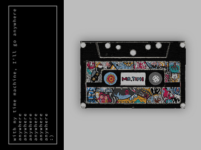 postcard to anywhere casette cassette dribbbleweeklywarmup illustrator lofi postcardtoanywhere timemachine vaporwave