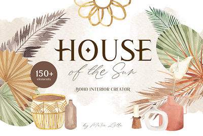 House of the Sun ✦ boho creator art artwork background boho creator clipart design floral flowers graphic design graphic elements graphics graphics collection illustration pattern pattern a day pattern art pattern design patterns vector watercolor