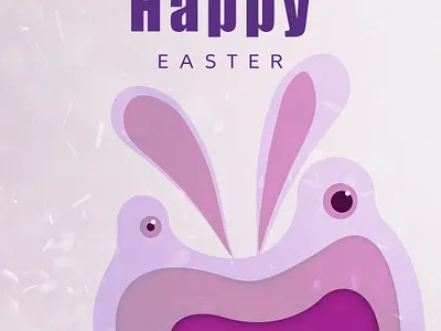 Happy Easter card creativehunger design designmadness easter easter bunny enjoy the moment illustrator photshop uxlover