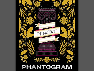 Phantogram Gig Poster color floral floral design gig poster illustration pedestal phantogram poster