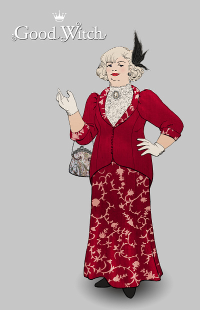 Martha For Good Witch catherine disher character costume hallmark illustration illustrator line art portrait