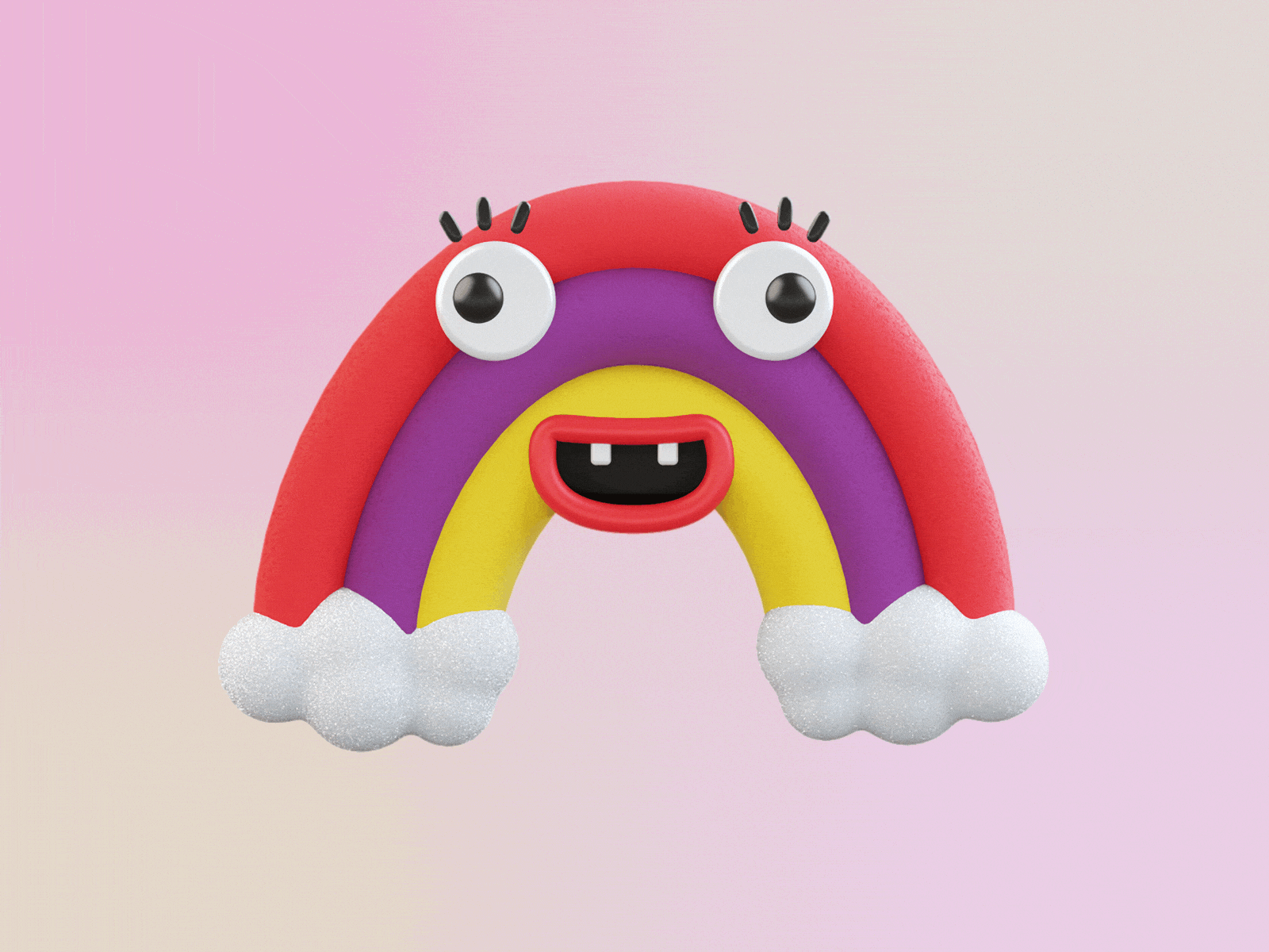 Ça va bien aller! 🌈 3d 3d art 3d character 3d illustration cloud gif illustration loop octane rainbow