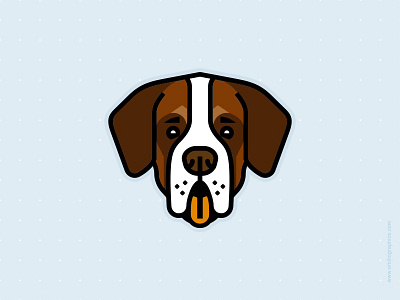 Bernard animal dog illustration logo