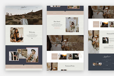 Squarespace Template Sophie website design app branding design elements flat squarespace squarespace design squarespace template template ui ux web website