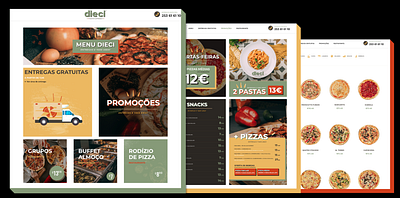 Dieci Pizzaria Expresso webdesign website