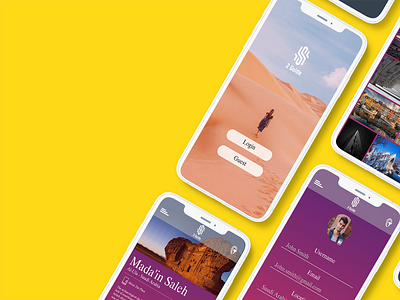 2 Guide App illustrator ksa photoshop tourism ui design user experience