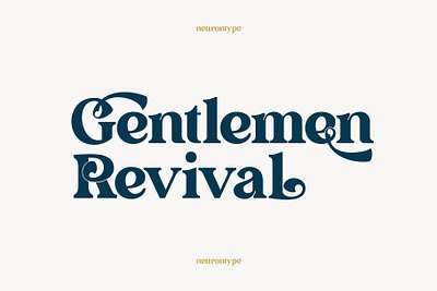 Gentlemen Revival font bold decorative font design display font font logo modern font neuron vintage font